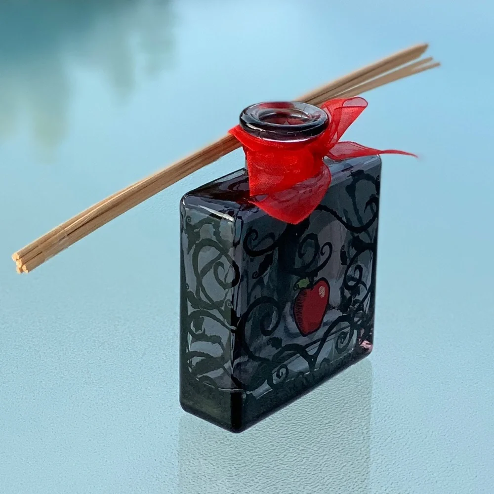 Disney Snow White Red Apple Glass Bottle Reed Essential Oil or Incense Diffuser